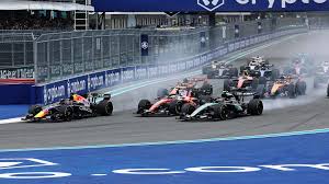Watch the race start in Miami as Leclerc seizes lead