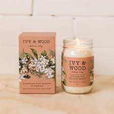 Australiana Australian Blue Cypress Jasmine Scented Candle Ivy Wood