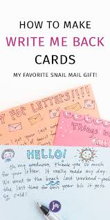 Write Me Back A Simple Gift Idea Jennie Moraitis Writing Gifts Lettering Snail Mail Gifts