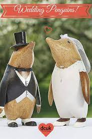 Our Hand Carved And Hand Painted Wedding Gift Penguins Are Personalised With The Bride And Groo Hand Painted Wedding Gifts Unique Wedding Gifts Penguin Wedding