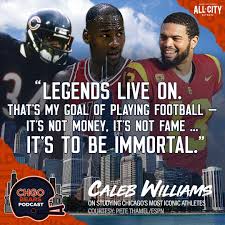Caleb Williams has been studying Michael Jordan and Walter Payton as the  possibility of becoming the next Chicago Bears quarterback draws near.  #CalebWilliams #MichaelJordan #WalterPayton #ChicagoBears #DaBears  #BearDown #Chicago #ChicagoSports ...