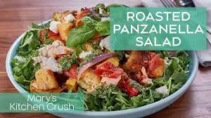 Mary In A Minute Roasted Panzanella Salad Recipe Youtube In 2020 Recipes Panzanella Salad Panzanella Salad Recipe