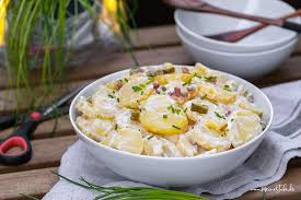 Kartoffelsalat Mit Speck Und Mayonnaise Fur Jeden Anlass Meinestube Rezept In 2020 Kartoffelsalat Mit Speck Kartoffelsalat Rezepte