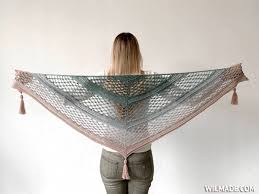 It`s made easy & fast using flower motifs connected as you go. Floral Shawl With Gradient Yarn Free Crochet Pattern Easy