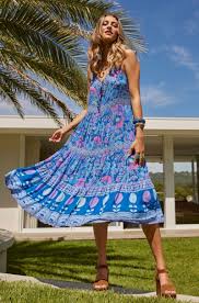Fleur Dress Lapis Nine Lives Bazaar