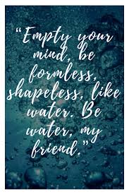 I Said Empty Your Mind Be Formless Shapeless Like Water Empty Your Mind Be Formless Shapeless Like Water Water Quotes Berkey Water Berkey Water Filter
