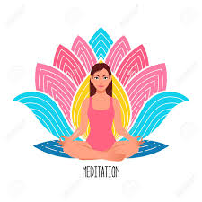 Find & download free graphic resources for background. Meditating Woman On Lotus Flower Background Vector Illustration Royalty Free Cliparts Vectors And Stock Illustration Image 142038344
