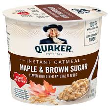 Therefore, you should know something about its content. Quaker Maple Brown Sugar Instant Oatmeal Cup Shop Oatmeal Hot Cereal At H E B