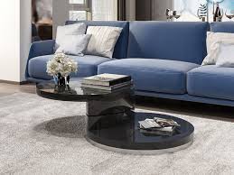 Anchor the living room with a modern coffee table. Black Gloss Contempo Round Coffee Table