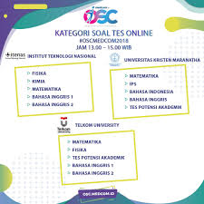 Kemudian tes bidang studi matematika, bahasa. Osc Medcom Id On Twitter Reminder Materi Soal Tes Online Oscmedcom2018 Di Hari Minggu 4 November 2018 Sesi 1 Kampus Univ Al Azhar Gunadarma Univ Mercu Buana Atma Jaya Univ Multimedia Nusantara Univ