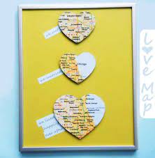 Or Their Love Story Diy Wedding Gifts Map Art Diy Creative Diy Gifts