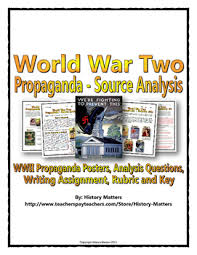 World War Two Wwii Analyzing Propaganda Source Analysis With Images Teaching History World War Two Social Studies Lesson