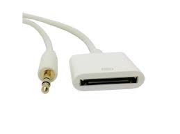 Ipod Iphone 30 Pin Female Dock Connection To 3 5mm Male Audio Output Cable White Newegg Com