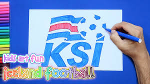 How To Draw And Color Iceland National Football Team Logo Football Team Logos National Football Teams National Football