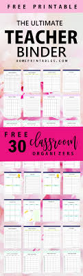 I'm not a student, but a teacher and i love your printable. Free Teacher Binder Printables 30 Class Planners