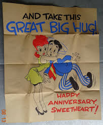 Hal Rasmusson (of Aggie Mack fame) Gibson Anniversary Card, opens to poster  size