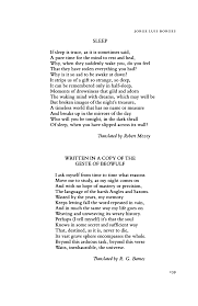 I have outlived the night. Sleep By Jorge Luis Borges Poetry Magazine