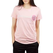 Santa Cruz Womens Other Dot Fitted T Shirt Light Pink