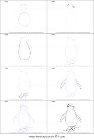 How To Draw A Rockhopper Penguin Printable Step By Step Drawing Sheet :  Drawingtutorials101.Com