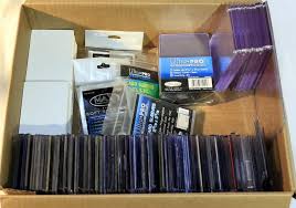 Hard card sleeves loader trading card holder clear protective sleeves holder for baseball card, sports cards, trading card, game card 3 x 4 inch (100 pieces) 2.6 out of 5 stars 7 $19.99 $ 19. Box Of Assorted Sports Card Holders Hard Sleeves Big Al S Auction