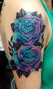Blue Roses Tattoo By Jesse Neumann Tattoonow Purple Rose Tattoos Blue Rose Tattoos Rose Tattoo