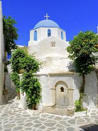 Church And Orange Tree Parikia Paros Paros Greece Paros Greece Travel