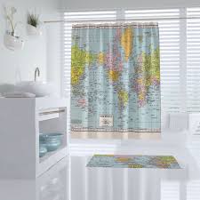 World Map Shower Curtain Historical Colorful Vintage Map Etsy Kid Bathroom Decor Fabric Shower Curtains Bathroom Decor