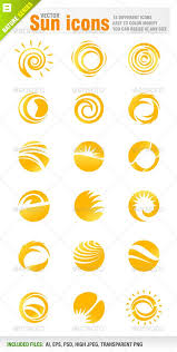 18 Sun Icons Sunrise Logo Solar Logo Sun Logo