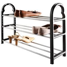 100 x 58 x 28 cm (h x b x t). Modernes Schuhregal Schwarz Grau Aus Kunststoff Eisen Danisches Bettenlager
