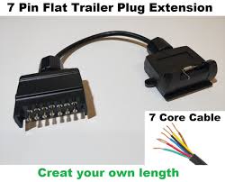 Pls read the plug diagram carefully and refer to the diagram to install this 7 way plug. 7 Pin Flat Trailer Plug Extension 7 Wires Trailer Plug Extension