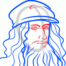 How To Draw Leonardo Da Vinci Leonardo Da Vinci Step 5 Leonardo Da Vinci Drawings Leonardo