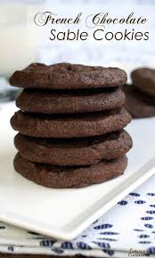 Chocolate Sable Cookies Curious Cuisiniere Recipe Sable Cookies Chocolate French Cookies