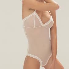 Lingerie Body En Tulle Blanc Quartz