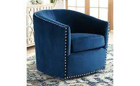 Velvet office chair *see offer details. Amazon Com Fullerton Navy Blue Swivel Accent Chair Studio 55d Kitchen Dining