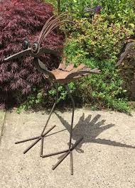 Medium Bird Metal Art Welded Scrap Metal Art Metal Tree Wall Art