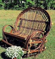 double porch rocker twig willow loveseat with rockers handmade willow double rocker willow furniture rocking bench love seat