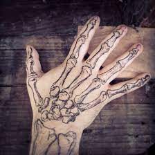 Halloween Hand Bone Hand Tattoo Skeleton Hand Tattoo Body Art Tattoos