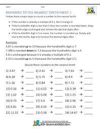 You do not round, but drop the extra number = 1.235. Rounding To The Nearest Tenth