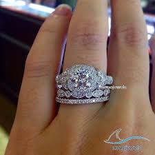 2 Ct Round Womens Wedding Sets Diamond Engagement Ring 3 Pcs Bridal Set Anillos Para Novios Anillos De Compromiso Anillo Ideal