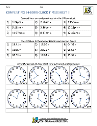 Check spelling or type a new query. 24 Hour Clock Conversion Worksheets