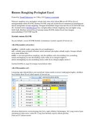 Cara menghitung faktorial di excel. Rumus Rangking Peringkat Excel Pdf