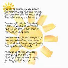 Time flies by so quickly, and i just want time to slow down a bit. Some Happy Alternative Lyrics To You Are My Sunshine Sunshine Quotes Sunshine Songs You Are My Sunshine