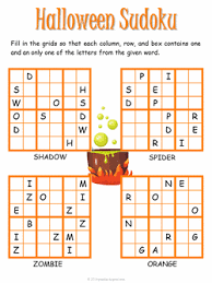 Word games such as word search puzzles and crosswords are excellent for children. Halloween Word Search