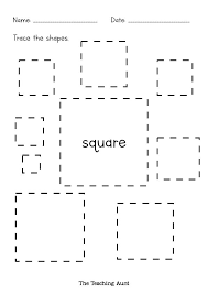 Shapes Tracing Worksheets Free Printable The Teaching Aunt Tracing Worksheets Free Shape Worksheets For Preschool Shape Tracing Worksheets