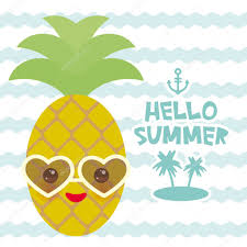 It can get tedious sometimes, but having the right wallpaper can make all the difference in boosting one's mood and morale. Hello Summer Cute Funny Kawaii Exotic Fruit Pineapple With Sunglasses Isolated On White Hot Summer Day Pastel Colors Card Design Banner Template On Blue Waves Sea Ocean Background Vector Illustration Premium