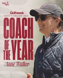 For the first time in her career, Anne Walker has been named the Golfweek  Women's College Golf Coach of the Year! 🙌 📝: https://bit.ly/3ZRvPjh  #GoStanford