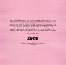 Tyler, the creator's new album igor custom cover art. Tyler The Creator Releases New Album Igor On Limited Vinyl