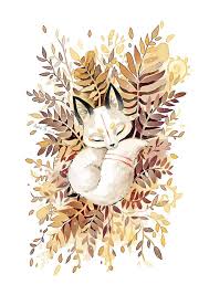 Slumber Art Print By Freeminds Cute Art Art Prints Fox Art