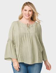 Dressbarn Westport Plus Size Crochet Lace Peasant Top Lace Peasant Top Peasant Tops Tops