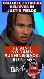 Ohio State QB CJ Stroud has Justin Fields’ back. #nfl #nflcombine  #chicagobears #ohiostatefootball